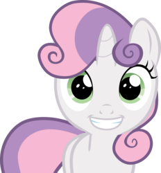 Size: 2304x2487 | Tagged: safe, artist:frownfactory, sweetie belle, pony, unicorn, g4, marks and recreation, .svg available, cute, female, filly, high res, looking at you, simple background, smiling, solo, svg, transparent background, vector
