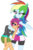 Size: 800x1222 | Tagged: safe, artist:cbear624, rainbow dash, scootaloo, equestria girls, g4, art trade, clothes, compression shorts, cute, duo, female, noogie, one eye closed, scootalove, shorts, simple background, skirt, transparent background