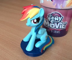 Size: 1120x932 | Tagged: safe, rainbow dash, pegasus, pony, g4, my little pony: the movie, female, irl, looking at you, mare, photo, sitting, toy