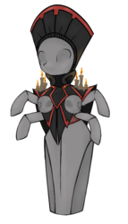 Size: 400x700 | Tagged: safe, artist:star north, pony, bipedal, candle, clothes, crossover, cultist, cultists of the eternal end, endless legend, mask, ponified, robe, statue