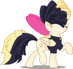 Size: 5000x4760 | Tagged: safe, artist:dashiesparkle, songbird serenade, pegasus, pony, g4, my little pony: the movie, absurd resolution, bow, clothes, female, hair bow, mare, raised hoof, simple background, smiling, solo, transparent background, vector