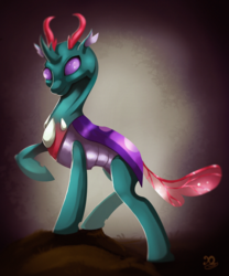Size: 1024x1232 | Tagged: safe, artist:xaneas, pharynx, changedling, changeling, g4, to change a changeling, male, prince pharynx, solo