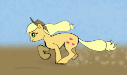 Size: 560x333 | Tagged: safe, artist:xbi, applejack, earth pony, pony, g4, animated, cowboy hat, female, frame by frame, gif, hat, loop, mare, running, solo