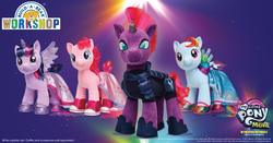 Size: 1200x628 | Tagged: safe, pinkie pie, rainbow dash, tempest shadow, twilight sparkle, alicorn, pony, g4, my little pony: the movie, build-a-bear, irl, photo, plushie, twilight sparkle (alicorn)