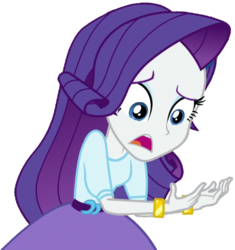 Size: 508x541 | Tagged: safe, artist:thebar, rarity, equestria girls, equestria girls specials, g4, my little pony equestria girls: dance magic, belt, bracelet, clothes, female, jewelry, looking down, open mouth, simple background, skirt, solo, talking, transparent background, worried