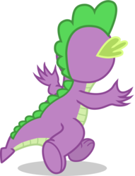 Size: 946x1241 | Tagged: safe, artist:malte279, spike, dragon, g4, free to use, running, simple background, transparent background, vector