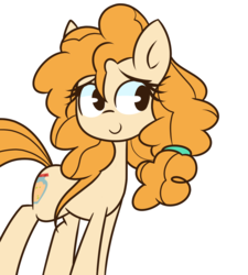 Size: 1069x1188 | Tagged: safe, artist:lilboulder, pear butter, earth pony, pony, g4, female, mare, simple background, smiling, solo, white background