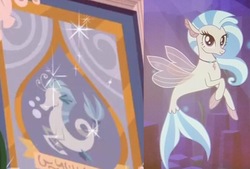 Size: 1507x1020 | Tagged: safe, derpibooru exclusive, silverstream, seapony (g4), g4, my little pony: the movie, school daze, shadow play, book, bubble, crepuscular rays, cropped, dorsal fin, female, fin, fin wings, fins, fish tail, floppy ears, flowing mane, flowing tail, foreshadowing, jewelry, looking at you, necklace, ocean, seapony silverstream, seaquestria, seaweed, smiling, smiling at you, solo, swimming, tail, underwater, water, wings