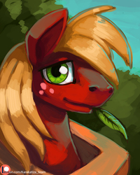 Size: 800x1000 | Tagged: safe, artist:lexx2dot0, big macintosh, earth pony, pony, g4, freckles, looking at you, male, patreon, patreon logo, smiling, solo, stallion