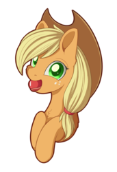 Size: 950x1389 | Tagged: safe, artist:dusthiel, applejack, earth pony, pony, g4, apple, cowboy hat, cute, female, food, hat, jackabetes, looking at you, mare, simple background, solo, stetson, transparent background