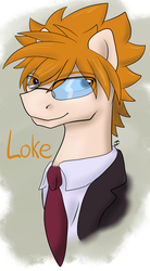 Size: 1957x3551 | Tagged: safe, artist:stormer, pony, bust, clothes, fairy tail, glasses, loke, loke the lion, ponified, portrait, simple background