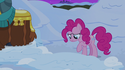 Size: 1280x720 | Tagged: safe, screencap, pinkie pie, prince rutherford, pony, yak, g4, not asking for trouble, snow