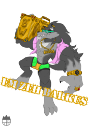 Size: 1400x2000 | Tagged: safe, alternate version, artist:sanyo2100, oc, oc only, oc:barkus, diamond dog, bro, brutal equestria, brutal legend, calvin klein, clothes, crotch bulge, douchebag, ear piercing, earring, gangsta, jewelry, necklace, piercing, pink shirt, rapper, ring, shutter shades, simple background, sunglasses, tacky, transparent background, underwear, watch, wristwatch