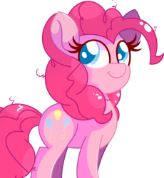 Size: 1466x1592 | Tagged: dead source, safe, artist:pastelhorses, pinkie pie, earth pony, pony, g4, colored pupils, cute, diapinkes, female, mare, simple background, smiling, solo, transparent background