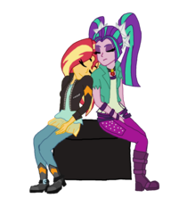 Size: 836x956 | Tagged: safe, artist:alicesbeatinghearts, artist:ktd1993, aria blaze, sunset shimmer, equestria girls, g4, female, lesbian, ship:sunblaze, shipping