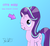 Size: 2000x1832 | Tagged: safe, artist:trackheadtherobopony, starlight glimmer, pony, unicorn, g4, arrow, captain obvious, cute, digital art, female, glimmerbetes, gradient background, one eye closed, signature, solo, wink