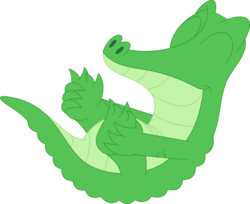 Size: 3533x2885 | Tagged: safe, artist:porygon2z, gummy, alligator, reptile, g4, cute, eyes closed, happy, high res, male, on back, simple background, smiling, solo, transparent background