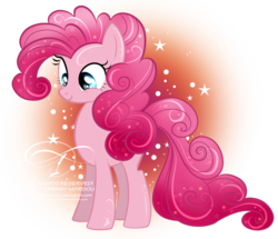 Size: 950x817 | Tagged: safe, artist:tiffanymarsou, pinkie pie, earth pony, pony, g4, it isn't the mane thing about you, female, mare, poofy pie, simple background, smiling, solo, transparent background