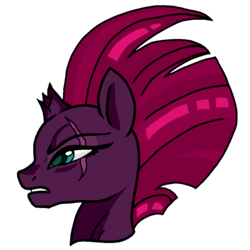 Size: 1000x1000 | Tagged: safe, artist:sorajona, tempest shadow, pony, unicorn, g4, my little pony: the movie, broken horn, bust, eye scar, female, horn, mare, portrait, scar, scar on the wrong side, simple background, transparent background