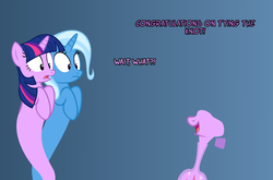Size: 1046x690 | Tagged: safe, artist:navitaserussirus, trixie, twilight sparkle, asktwixiegenies, g4, cropped, female, lesbian, ship:twixie, shipping