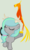 Size: 400x676 | Tagged: safe, artist:lost-our-dreams, philomena, oc, oc:unity, hybrid, phoenix, pony, g4, female, filly, interspecies offspring, offspring, parent:discord, parent:princess celestia, parents:dislestia, simple background