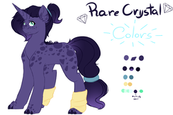 Size: 6000x4000 | Tagged: safe, artist:mah521, oc, oc only, oc:rare crystal, dracony, hybrid, absurd resolution, female, interspecies offspring, offspring, parent:rarity, parent:spike, parents:sparity, reference sheet, solo
