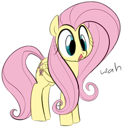 Size: 934x964 | Tagged: safe, artist:dotkwa, edit, fluttershy, g4, cute, female, shyabetes, solo, wah