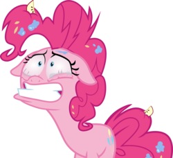Size: 3932x3590 | Tagged: safe, artist:frownfactory, pinkie pie, earth pony, pony, g4, secrets and pies, .svg available, bloodshot eyes, crying, faic, female, floppy ears, food, frosting, gritted teeth, high res, mare, messy mane, simple background, solo, svg, transparent background, vector