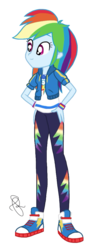 Size: 764x2048 | Tagged: safe, artist:ilaria122, rainbow dash, a fine line, equestria girls, g4, my little pony equestria girls: better together, clothes, converse, female, geode of super speed, magical geodes, not a vector, pants, shoes, simple background, sneakers, solo, transparent background