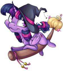 Size: 4404x4961 | Tagged: safe, artist:cutepencilcase, twilight sparkle, alicorn, pony, g4, absurd resolution, broom, cute, flying, flying broomstick, hat, simple background, transparent background, twiabetes, twilight sparkle (alicorn), witch, witch hat