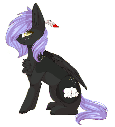 Size: 451x500 | Tagged: safe, artist:twinkepaint, oc, oc only, oc:cloudy night, pegasus, pony, animated, female, gif, mare, simple background, sitting, solo, transparent background