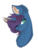 Size: 2215x2899 | Tagged: safe, artist:crazllana, oc, oc only, oc:dan wayfare, pony, unicorn, bust, chest fluff, eyes closed, female, high res, mare, portrait, rule 63, simple background, solo, transparent background