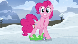 Size: 1280x720 | Tagged: safe, screencap, gummy, pinkie pie, pony, g4, not asking for trouble, snow
