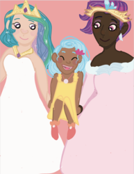 Size: 956x1238 | Tagged: artist needed, safe, princess celestia, princess skystar, queen novo, human, g4, my little pony: the movie, female, humanized, lesbian, novolestia, shipping