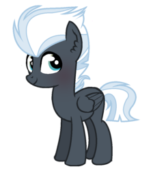 Size: 855x953 | Tagged: safe, artist:theapplebeauty, oc, oc only, pegasus, pony, female, mare, offspring, parent:night glider, parent:thunderlane, parents:thunderglider, simple background, solo, transparent background