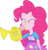 Size: 1600x1683 | Tagged: safe, artist:jucamovi1992, pinkie pie, equestria girls, g4, clothes, cute, eyes closed, female, musical instrument, playing, simple background, skirt, solo, transparent background, trumpet