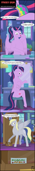 Size: 4110x19761 | Tagged: safe, artist:toxic-mario, derpy hooves, twilight sparkle, alicorn, pony, g4, absurd resolution, armpits, bag, book, comic, cutie mark, desk, female, hairstyle, jar, maple syrup, twilight sparkle (alicorn), twilight's castle