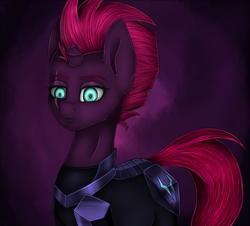 Size: 1328x1200 | Tagged: safe, artist:lanastein, tempest shadow, pony, g4, my little pony: the movie, armor, broken horn, female, horn, mare, solo