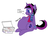 Size: 1280x976 | Tagged: safe, artist:several-bellies-fully-loveable, color edit, edit, oc, oc only, oc:midnight coda, pony, unicorn, belly, bhm, big belly, box, clothes, colored, colorist:midnight coda, donut, fat, food, male, obese, pizza, pizza box, request, requested art, scarf, solo, speech, stomach noise, stuffed, this will end in heartburn, watch