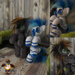 Size: 996x1000 | Tagged: safe, artist:essorille, oc, oc only, oc:acid, oc:cebrastian, pony, zebra, female, irl, male, mare, photo, plushie, stallion, zebra oc