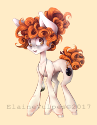 Size: 1024x1324 | Tagged: safe, artist:elainevulpes, oc, oc only, oc:clarity, earth pony, pony, simple background