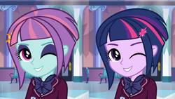 Size: 1920x1080 | Tagged: safe, artist:edwardp31, sunny flare, twilight sparkle, equestria girls, g4, recolor