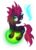 Size: 1653x2280 | Tagged: dead source, safe, artist:brok-enwings, tempest shadow, pony, unicorn, g4, my little pony: the movie, armor, broken horn, female, heart eyes, horn, mare, obsidian orb, orb, simple background, solo, transparent background, wingding eyes