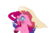 Size: 900x600 | Tagged: safe, artist:sodadoodle, derpibooru exclusive, pinkie pie, g4, alternate hair color, alternate hairstyle, cloven hooves, freckles, happy, implied wedding, looking at you, new art style, simple background, starry eyes, transparent background, triangular pony nose, unshorn fetlocks, veil, wedding veil, wingding eyes