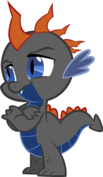Size: 1000x1709 | Tagged: safe, artist:user-434, oc, oc only, oc:skipper the dragon, dragon, crossed arms, male, simple background, transparent background