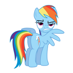 Size: 3562x3562 | Tagged: safe, artist:guillex3, rainbow dash, pegasus, pony, g4, .svg available, faic, female, high res, looking at you, mare, simple background, solo, transparent background, vector, wut face