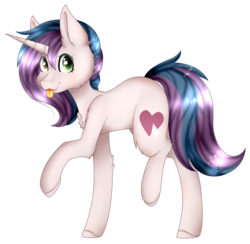 Size: 2487x2423 | Tagged: safe, artist:enghelkitten, oc, oc only, oc:clicky code, pony, unicorn, female, high res, mare, simple background, solo, tongue out, transparent background
