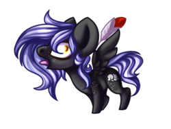 Size: 1600x1200 | Tagged: safe, artist:immagoddampony, oc, oc only, oc:cloudy night, pegasus, pony, chibi, female, mare, simple background, solo, transparent background