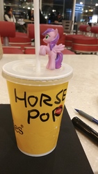 Size: 4160x2340 | Tagged: safe, artist:tjpones, skywishes (g4), pegasus, pony, g4, blind bag, coca-cola, drink, drinking straw, irl, photo, soda, toy