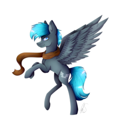 Size: 2300x2400 | Tagged: safe, artist:norica-official, oc, oc only, oc:alternate, clothes, high res, male, scarf, stallion
